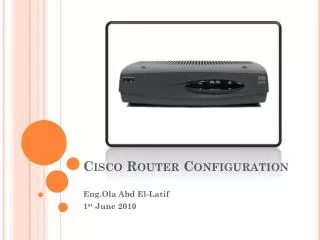 Cisco Router Configuration