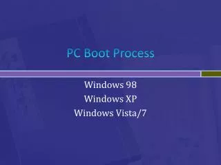PC Boot Process