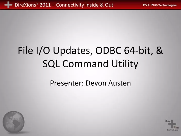 file i o updates odbc 64 bit sql command utility