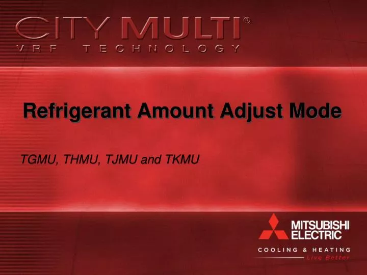 refrigerant amount adjust mode