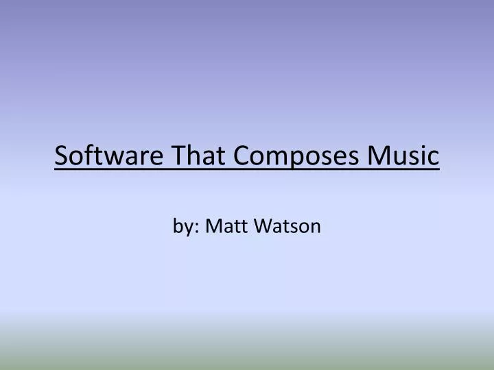 software that composes music