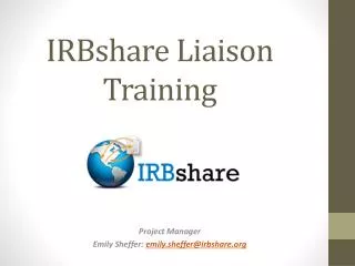 irbshare liaison training