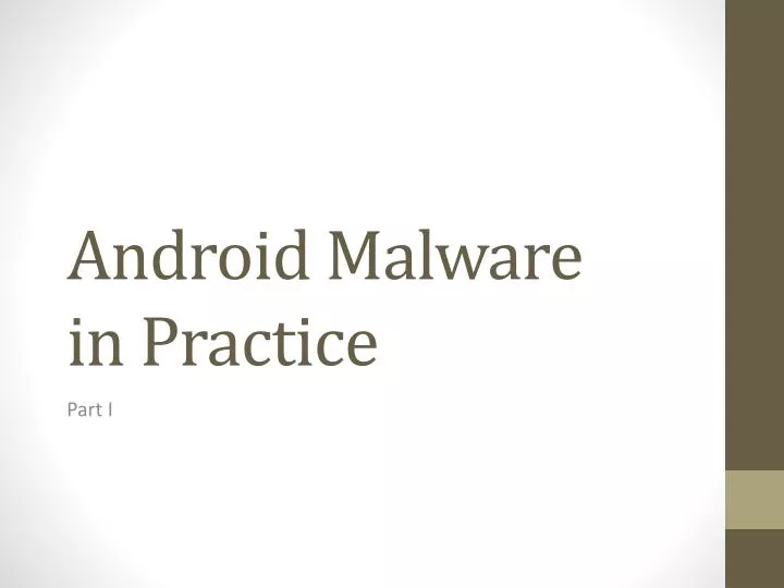 android malware in practice