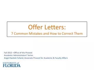 Offer Letters: 7 Common Mistakes and How to Correct Them