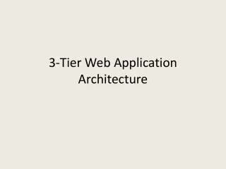 3-Tier Web Application Architecture