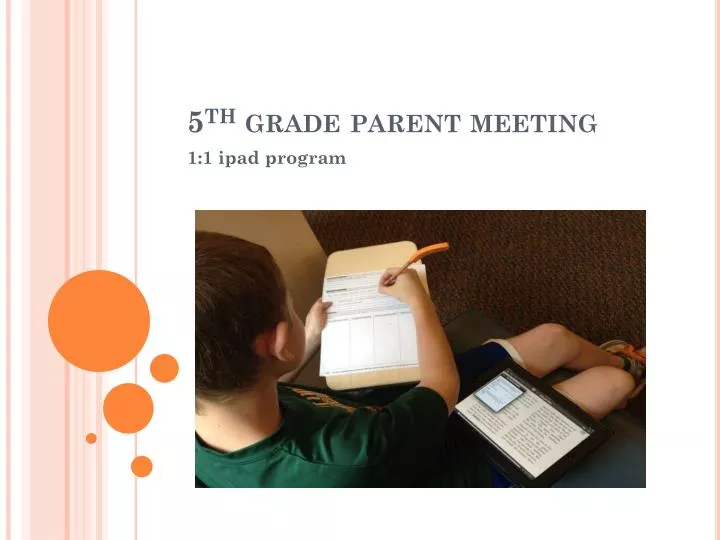 5 th grade parent meeting