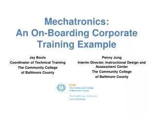 Mechatronics: An On-Boarding Corporate Training Example