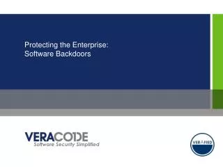 Protecting the Enterprise: Software Backdoors