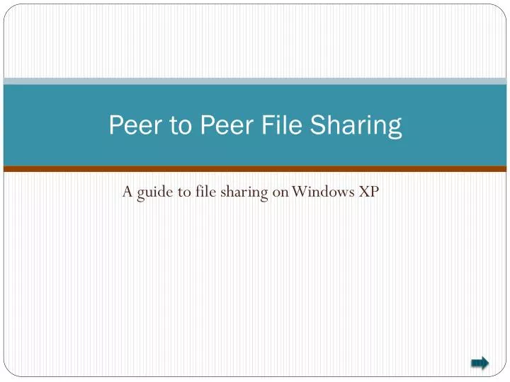 peer to peer file sharing