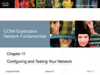 Chapter 11 Configuring and Testing Your Network