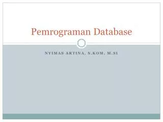 Pemrograman Database