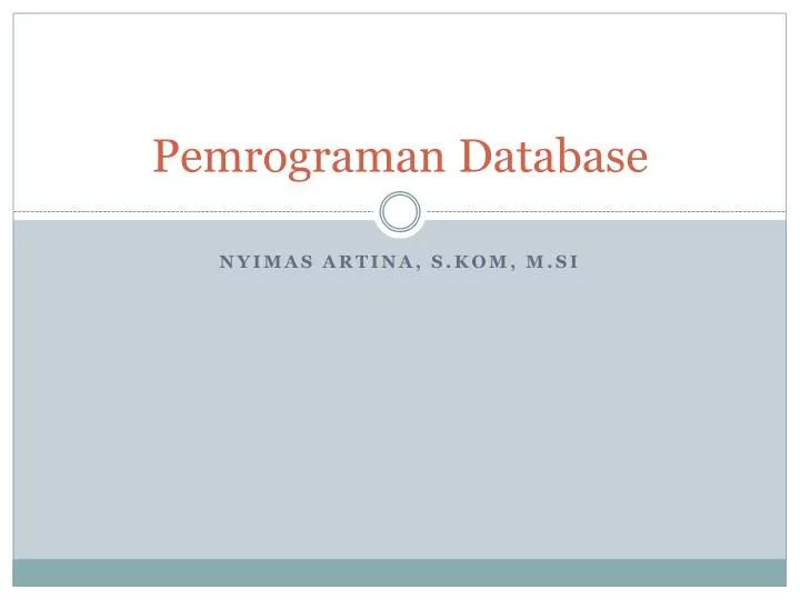 pemrograman database