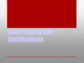 Online Java Course, Java Online Training