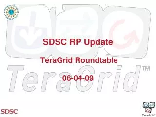 SDSC RP Update TeraGrid Roundtable 06-04-09