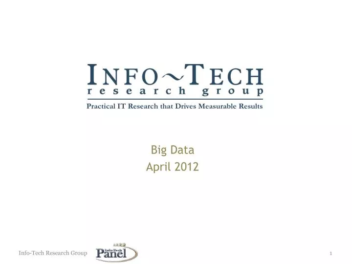 big data april 2012