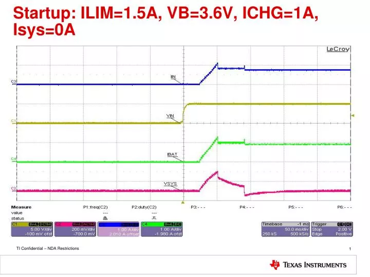 startup ilim 1 5a vb 3 6v ichg 1a isys 0a