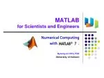 MATLAB for Scientists and Engineers