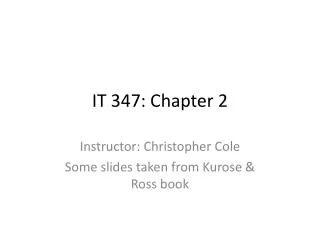 IT 347: Chapter 2