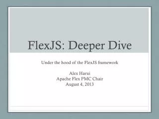FlexJS : Deeper Dive