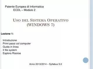 Uso del Sistema Operativo (WINDOWS 7)