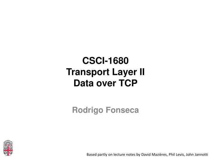 csci 1680 transport layer ii data over tcp