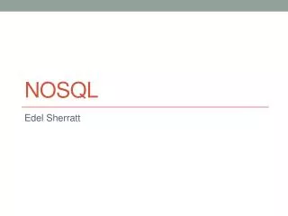 NoSQL