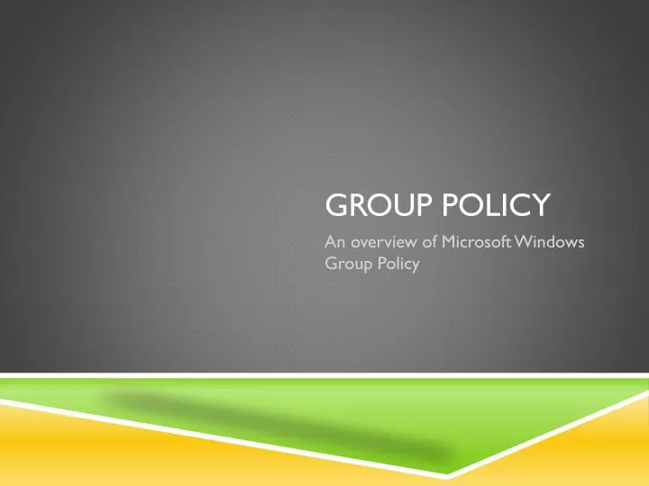 group policy