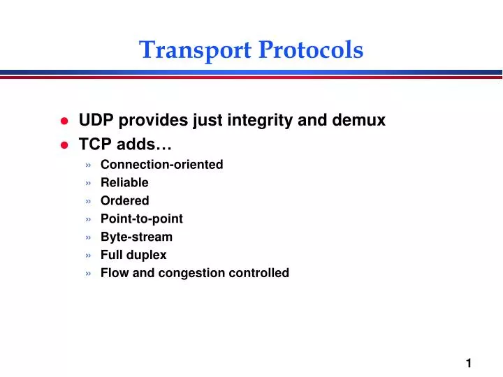 transport protocols