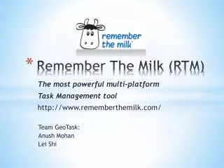 Remember The Milk (RTM)