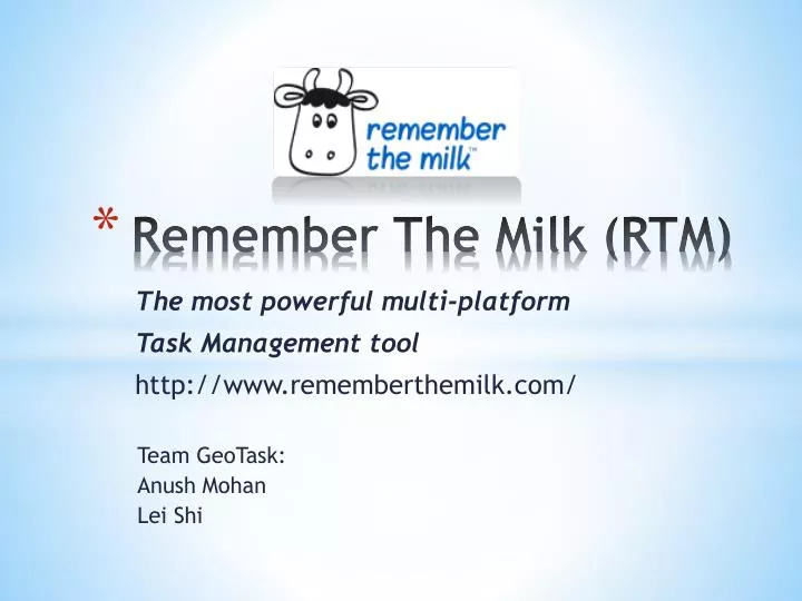 remember the milk rtm