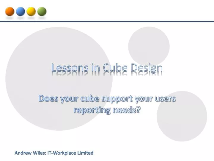 lessons in cube design