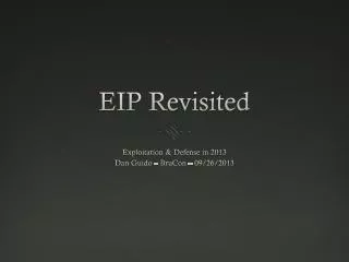 EIP Revisited