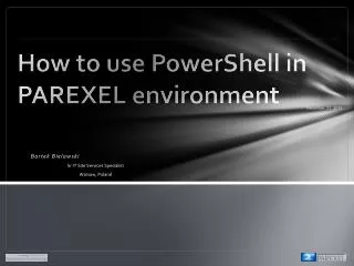 How to use PowerShell in PAREXEL environment