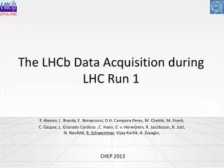 The LHCb Data Acquisition during LHC Run 1