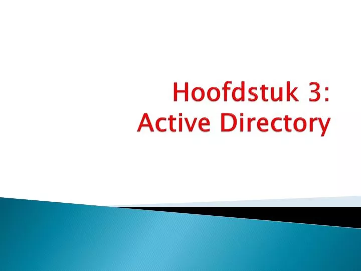 hoofdstuk 3 active directory