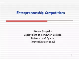 Entrepreneurship Competitions