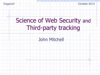 Science of Web Security and Third-party tracking