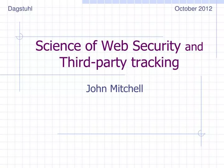 science of web security and third party tracking