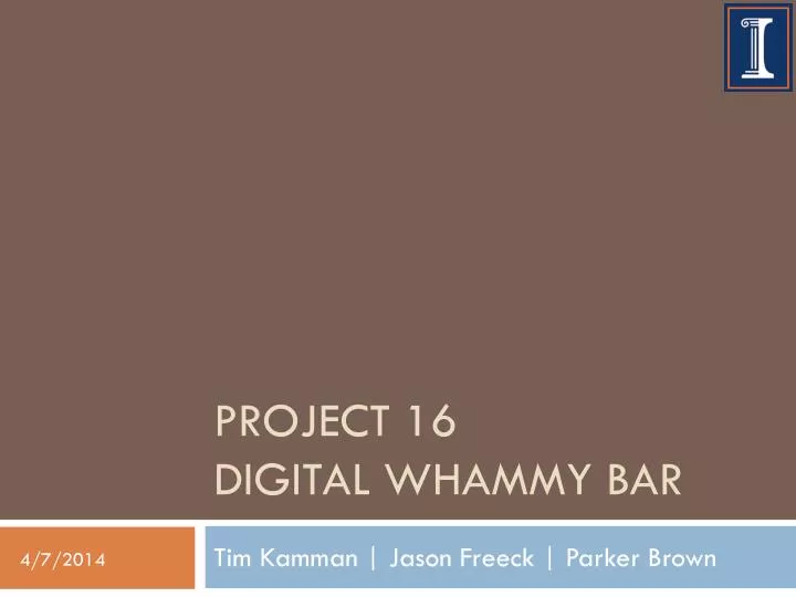 project 16 digital whammy bar