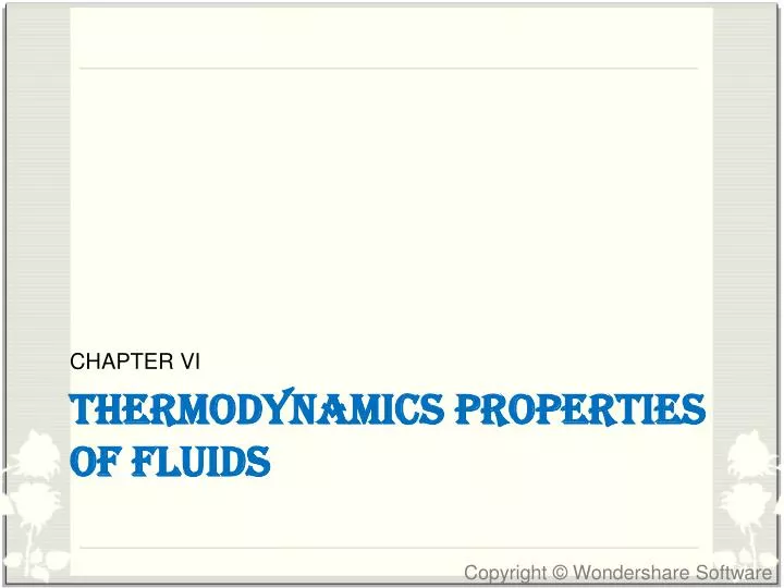 thermodynamics properties of fluids