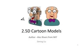 2.5D Cartoon Models