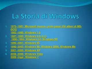 La Storia di Windows