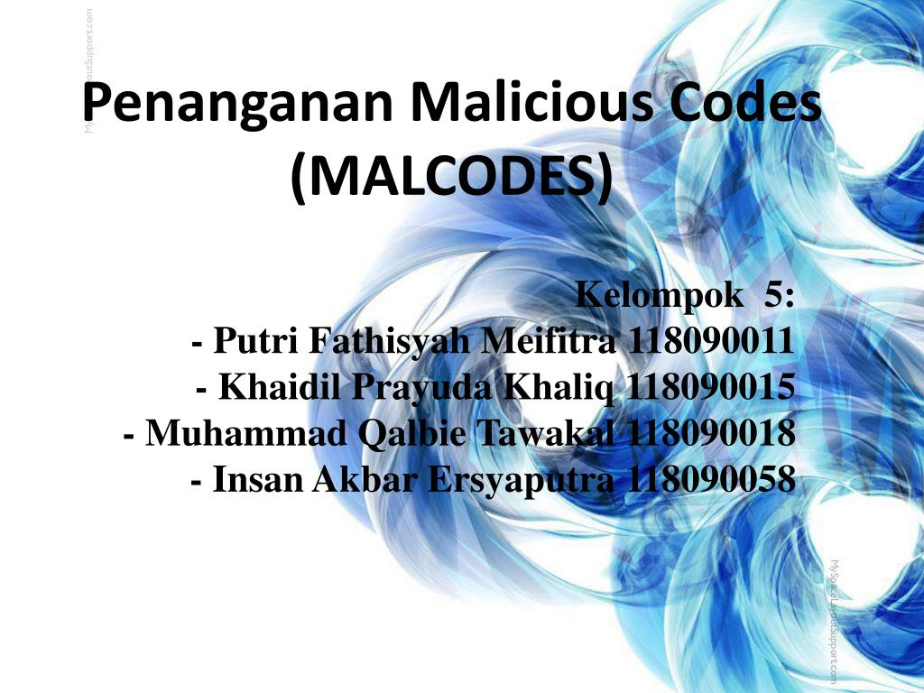 PPT - Penanganan Malicious Codes (MALCODES) PowerPoint Presentation ...
