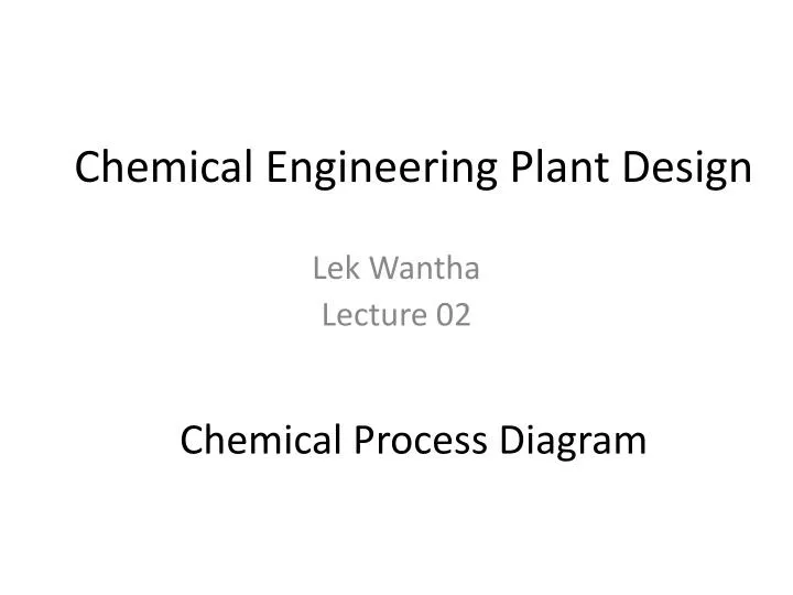 chemical engineering plant design