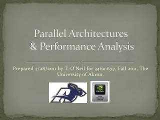 Parallel Architectures &amp; Performance Analysis