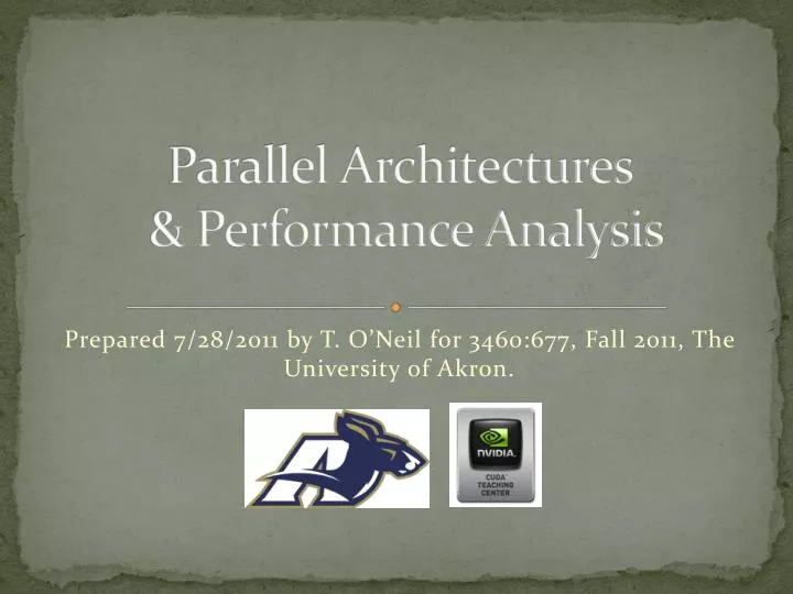 parallel architectures performance analysis