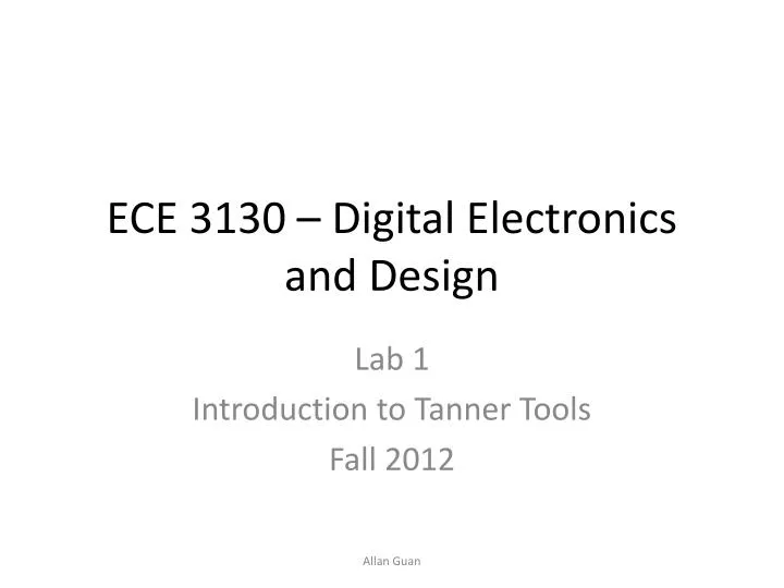 ece 3130 digital electronics and design