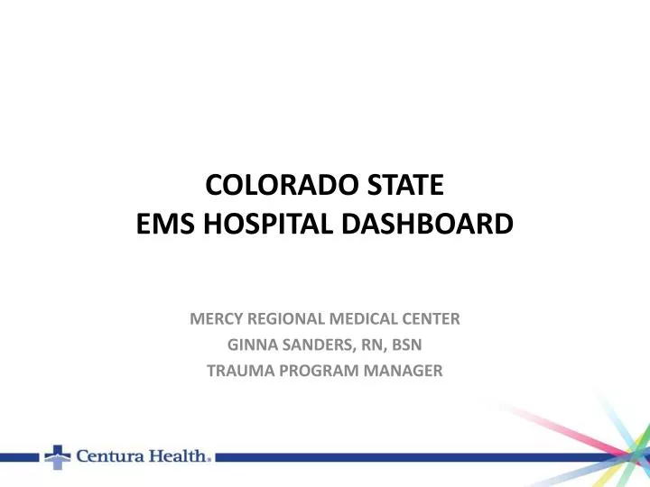 colorado state ems hospital dashboard