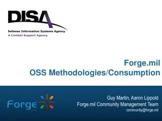 Forge.mil OSS Methodologies/Consumption