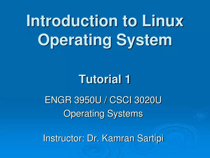 introduction to linux operating system tutorial 1